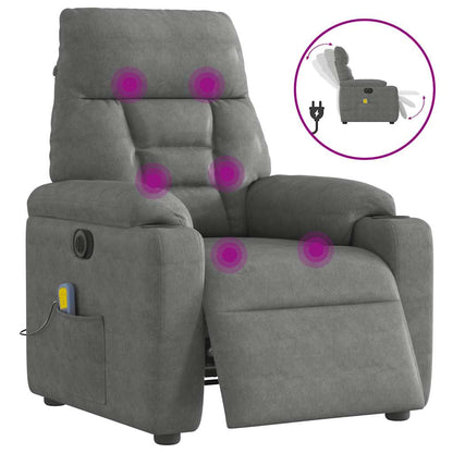 Massagestol Mikrofiberstof Mørkegrå