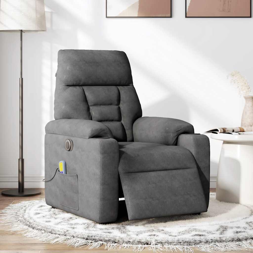 Massagestol Mikrofiberstof Mørkegrå
