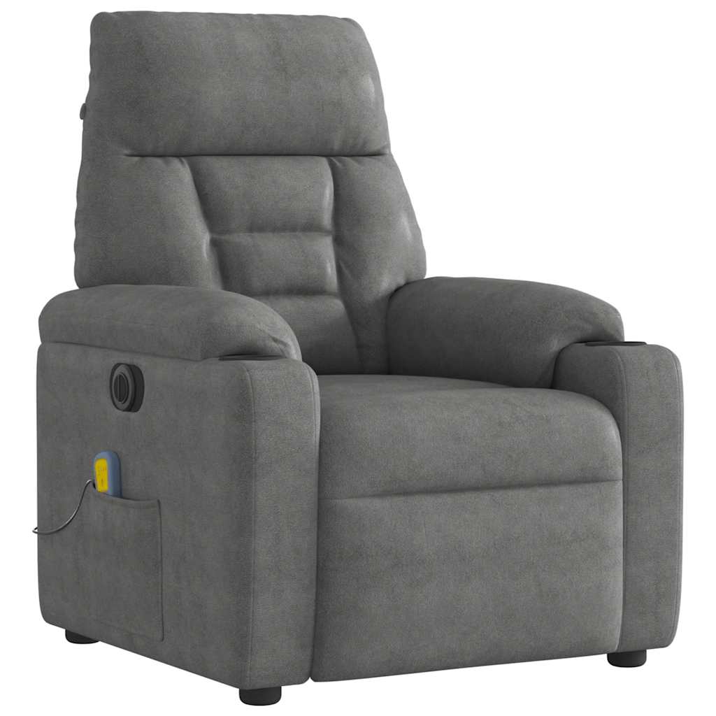 Massagestol Mikrofiberstof Mørkegrå
