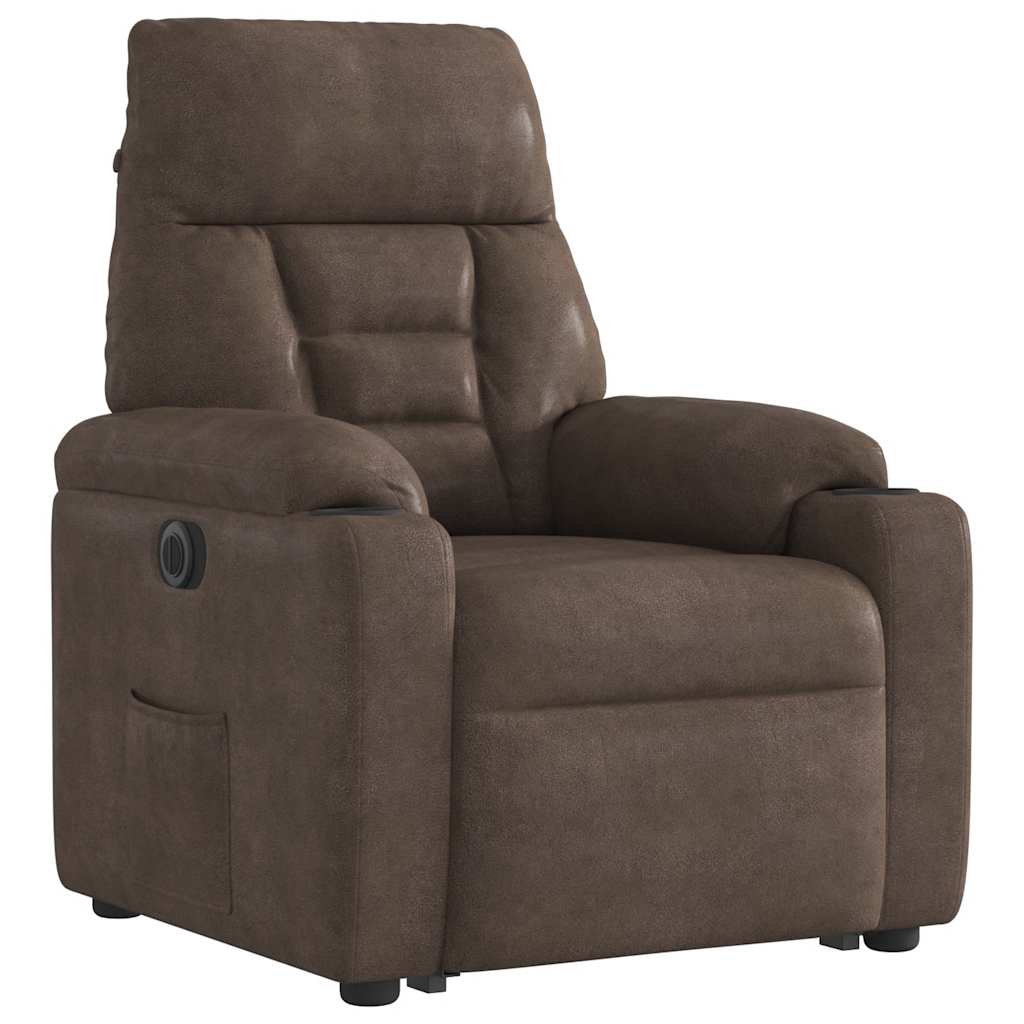 Løftestol Mikrofiberstof Brun