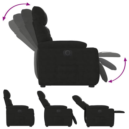 Løftestol Mikrofiberstof Sort