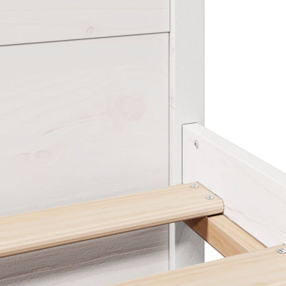 Sengeramme Med Hovedgærde Uden Madras Hvid 90x190 Cm - Billede 10