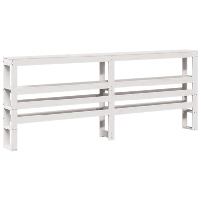 Sengeramme Med Sengegavl 120x190 Cm Massivt Fyrretræ Hvid - Billede 6
