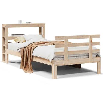 Sengeramme Med Sengegavl 100x200 Cm Massivt Fyrretræ - Billede 2