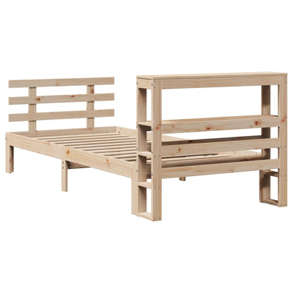Sengeramme Med Sengegavl 100x200 Cm Massivt Fyrretræ - Billede 8