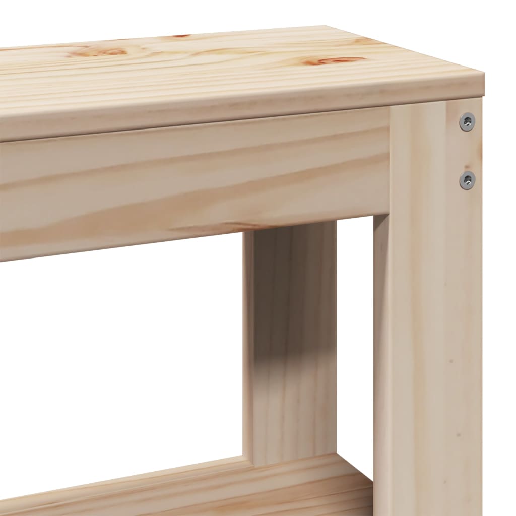 Sengeramme med Sengegavl 180x200 Cm Massivt Fyrretræ - billede 9