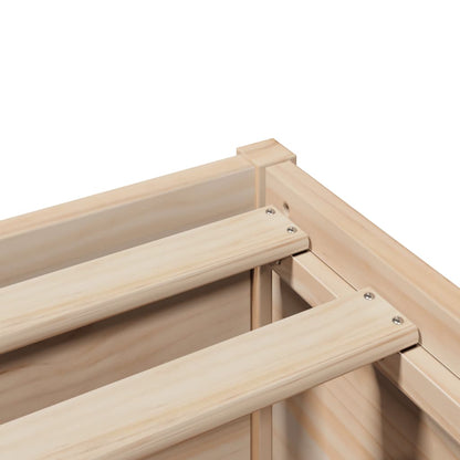 Sengeramme Med Sengegavl Massivt Fyrretræ