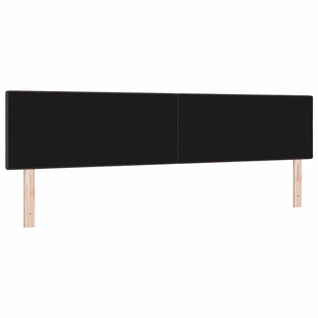 Led Sengegavl Med Led -strimmellys Mørkebrun 200 Cm Stof - Billede 8