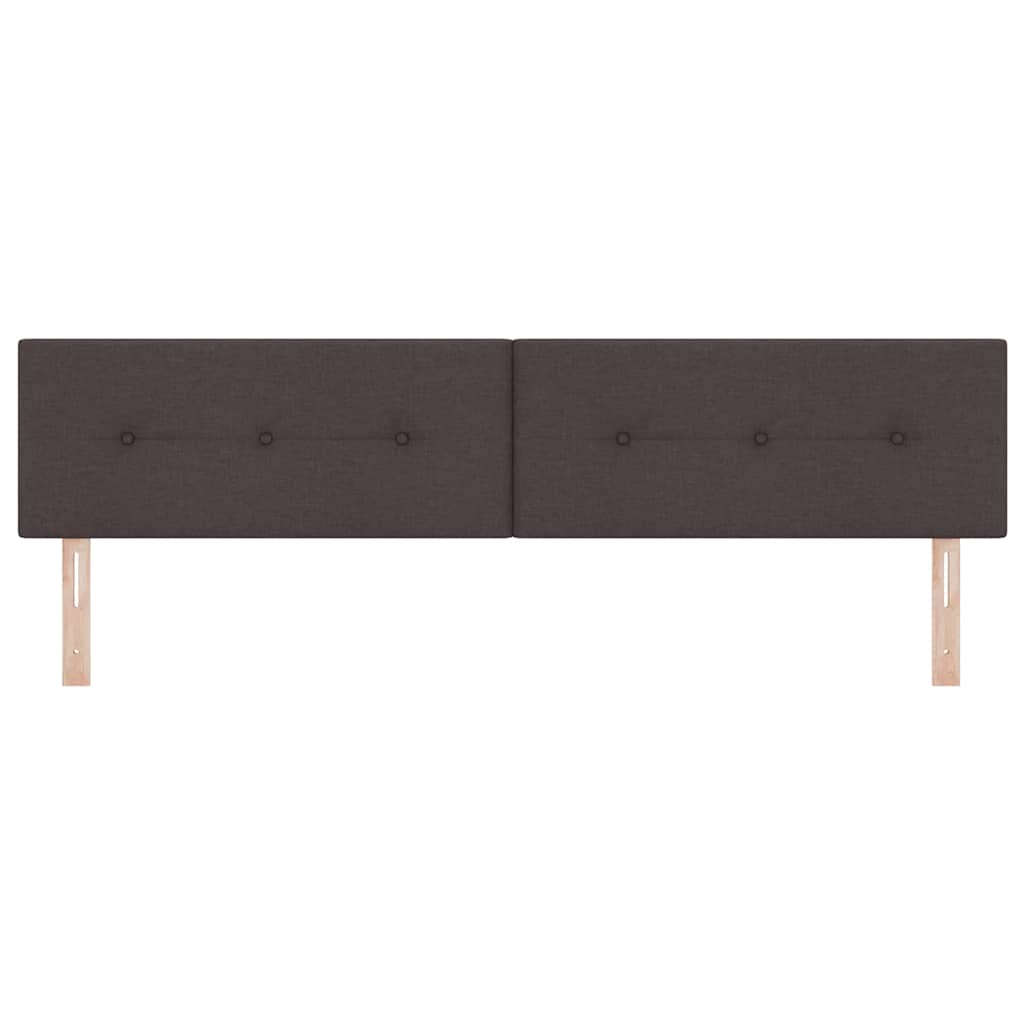 Led Sengegavl Med Led -strimmellys Mørkebrun 200 Cm Stof - Billede 6