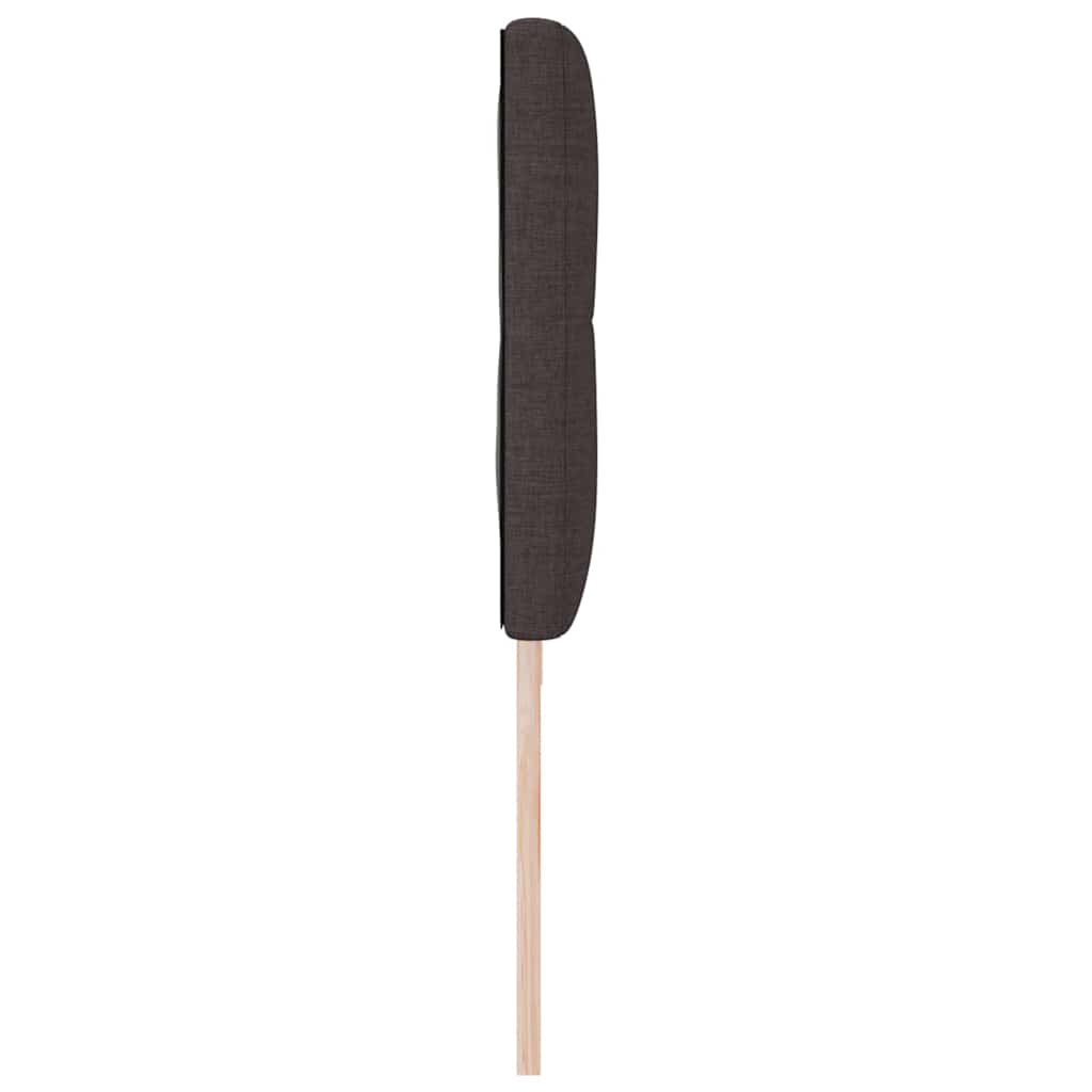 Led Sengegavl Med Led -strimmellys Mørkebrun 200 Cm Stof - Billede 7