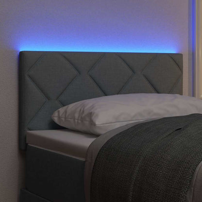 Hovedgærde Med Led -strimmellys Indstillelig Lysegrå 80 Cm Stof - Billede 5