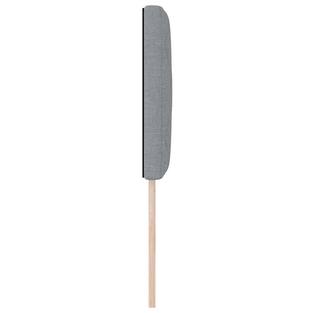 Hovedgærde Med Led -strimmellys Indstillelig Lysegrå 80 Cm Stof - Billede 7