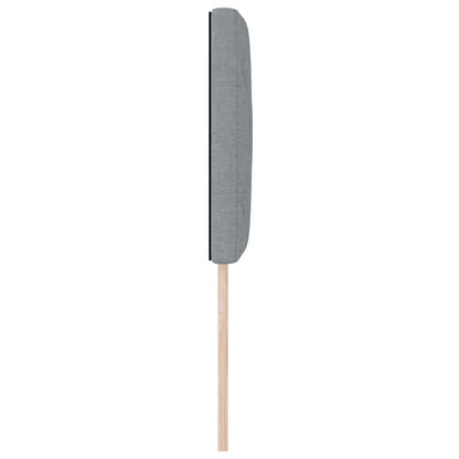 Hovedgærde Med Led -strimmellys Indstillelig Lysegrå 80 Cm Stof - Billede 7