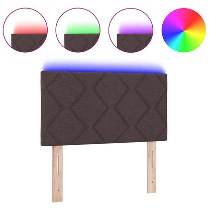 Hovedgærde Med Led -strimmellys Med Hovedgærde Brun 80 Cm Stof - Billede 3