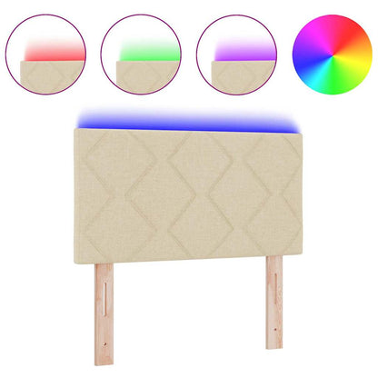 Hovedgærde Med Led -strimmellys Med Hovedgærde Creme 80 Cm Stof - Billede 3