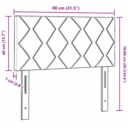 Led-sengegavl Med Led -strimmellys Lysegrå 80 Cm Fløjl - Billede 11