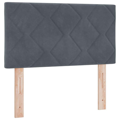 Led-sengegavl Med Led -strimmellys Mørkegrå 80 Cm Fløjl - Billede 2
