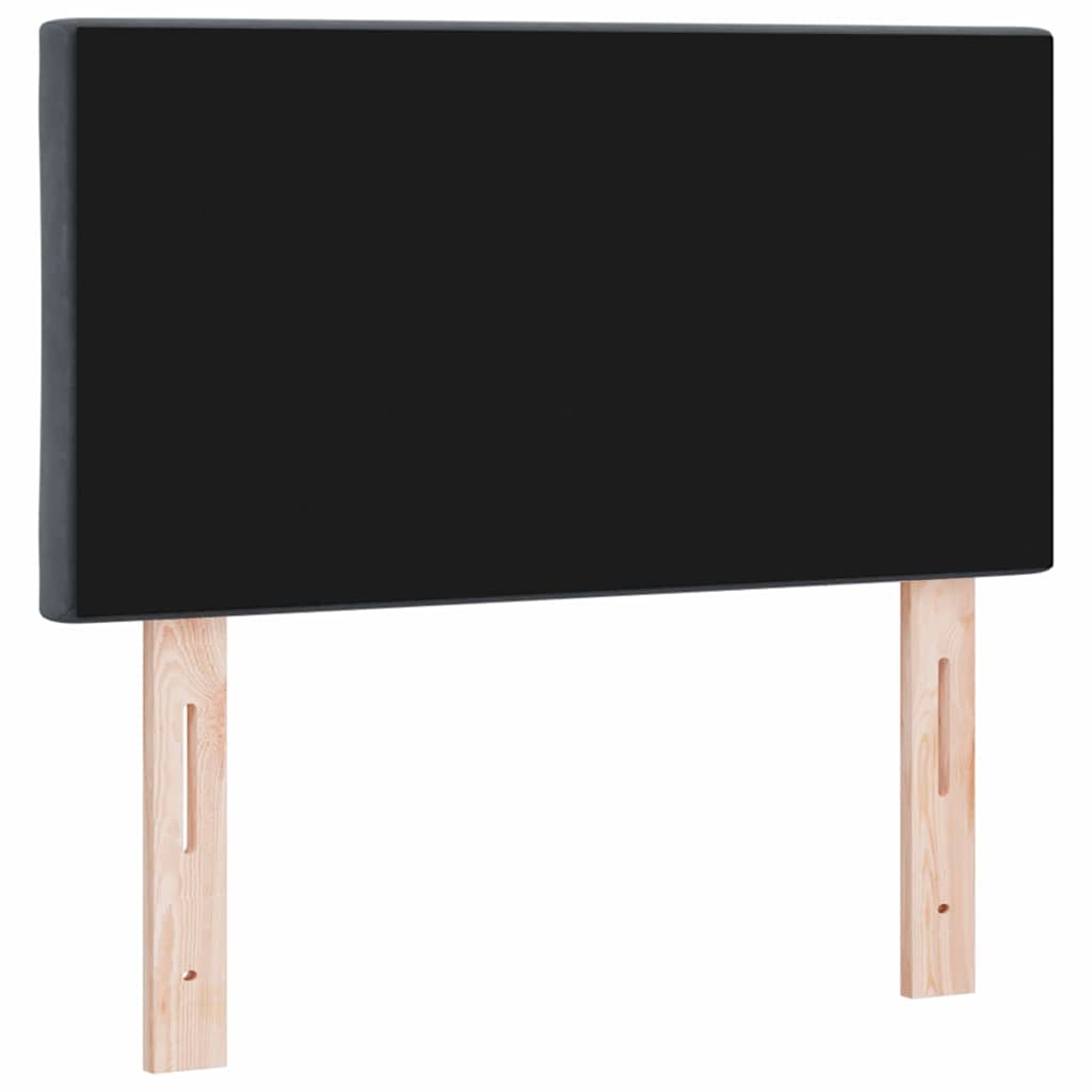 Led-sengegavl Med Led -strimmellys Mørkegrå 80 Cm Fløjl - Billede 8