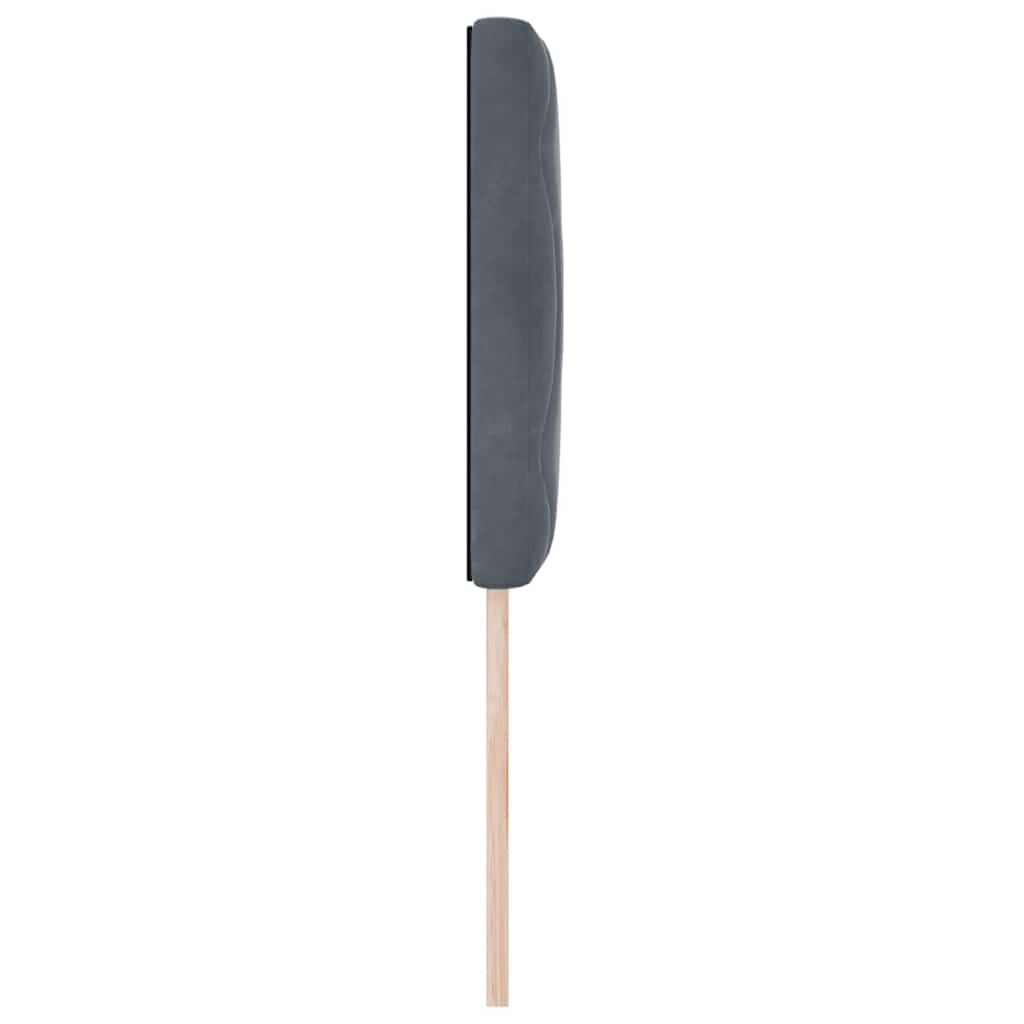 Led-sengegavl Med Led -strimmellys Mørkegrå 80 Cm Fløjl - Billede 7