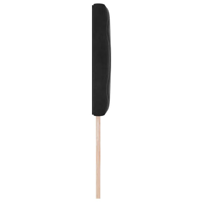 Led-sengegavl Med Led -strimmellys Geometrisk Sort 80 Cm Fløjl - Billede 7