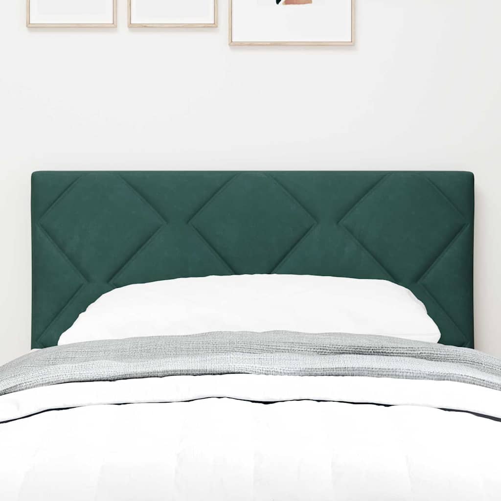Led-sengegavl Med Led -strimmellys Mørkegrøn 80 Cm Fløjl - Billede 4