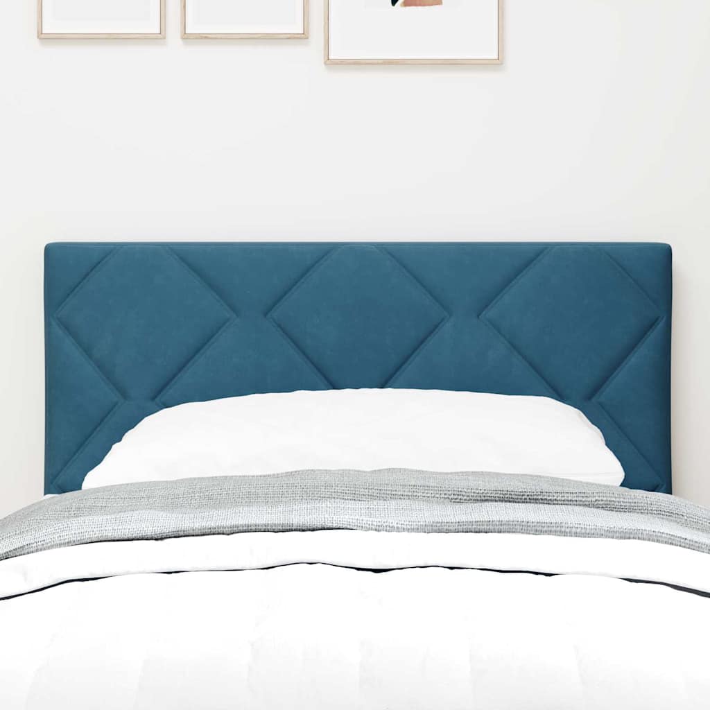 Led-sengegavl Med Led -strimmellys Mørkeblå 80 Cm Fløjl - Billede 4