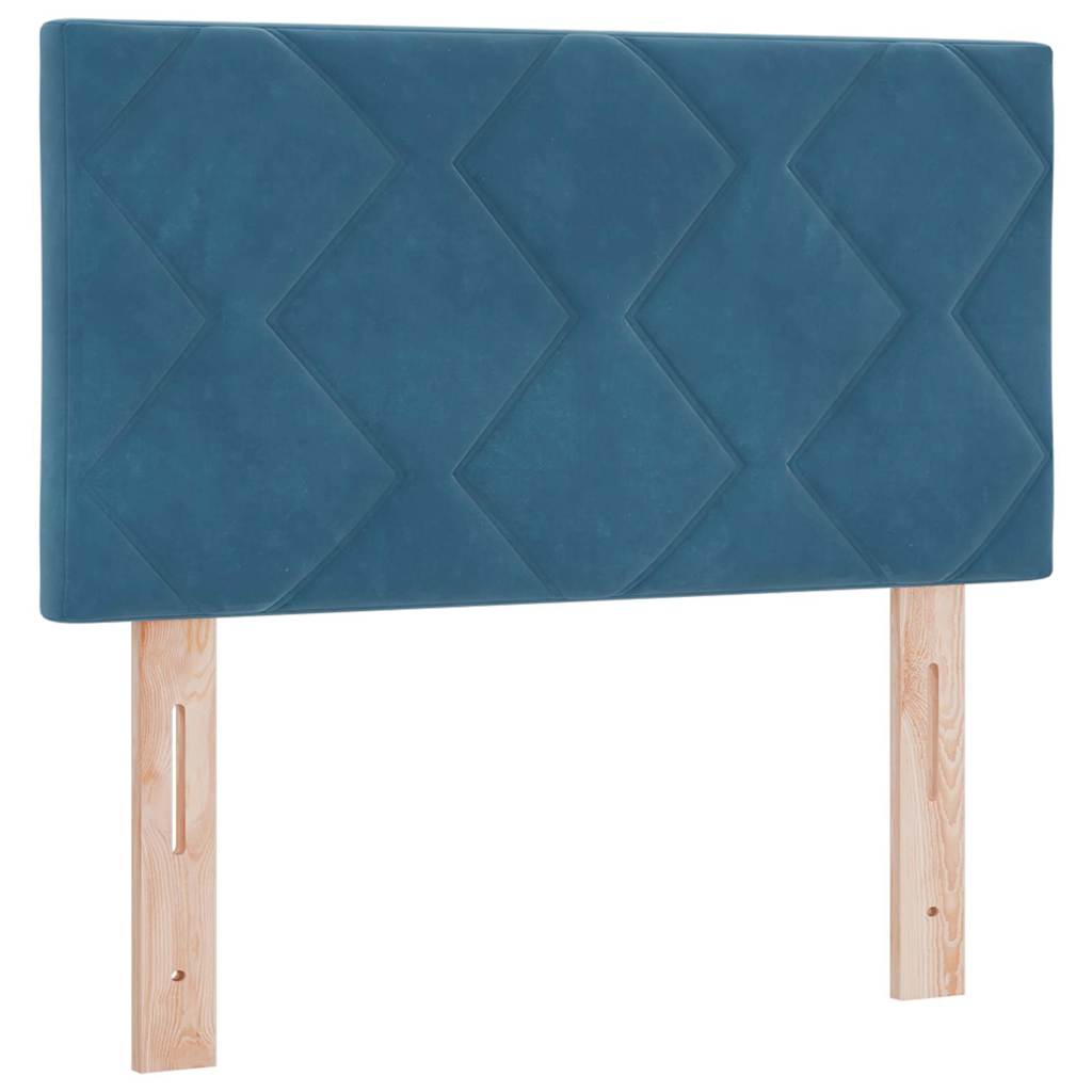 Led-sengegavl Med Led -strimmellys Mørkeblå 80 Cm Fløjl - Billede 2