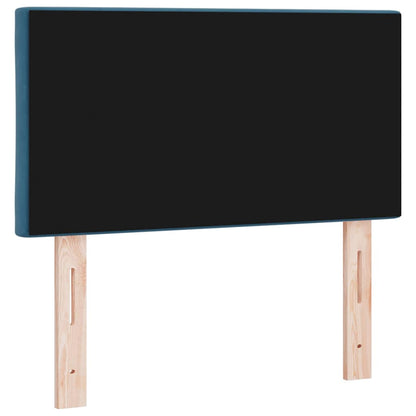 Led-sengegavl Med Led -strimmellys Mørkeblå 80 Cm Fløjl - Billede 8