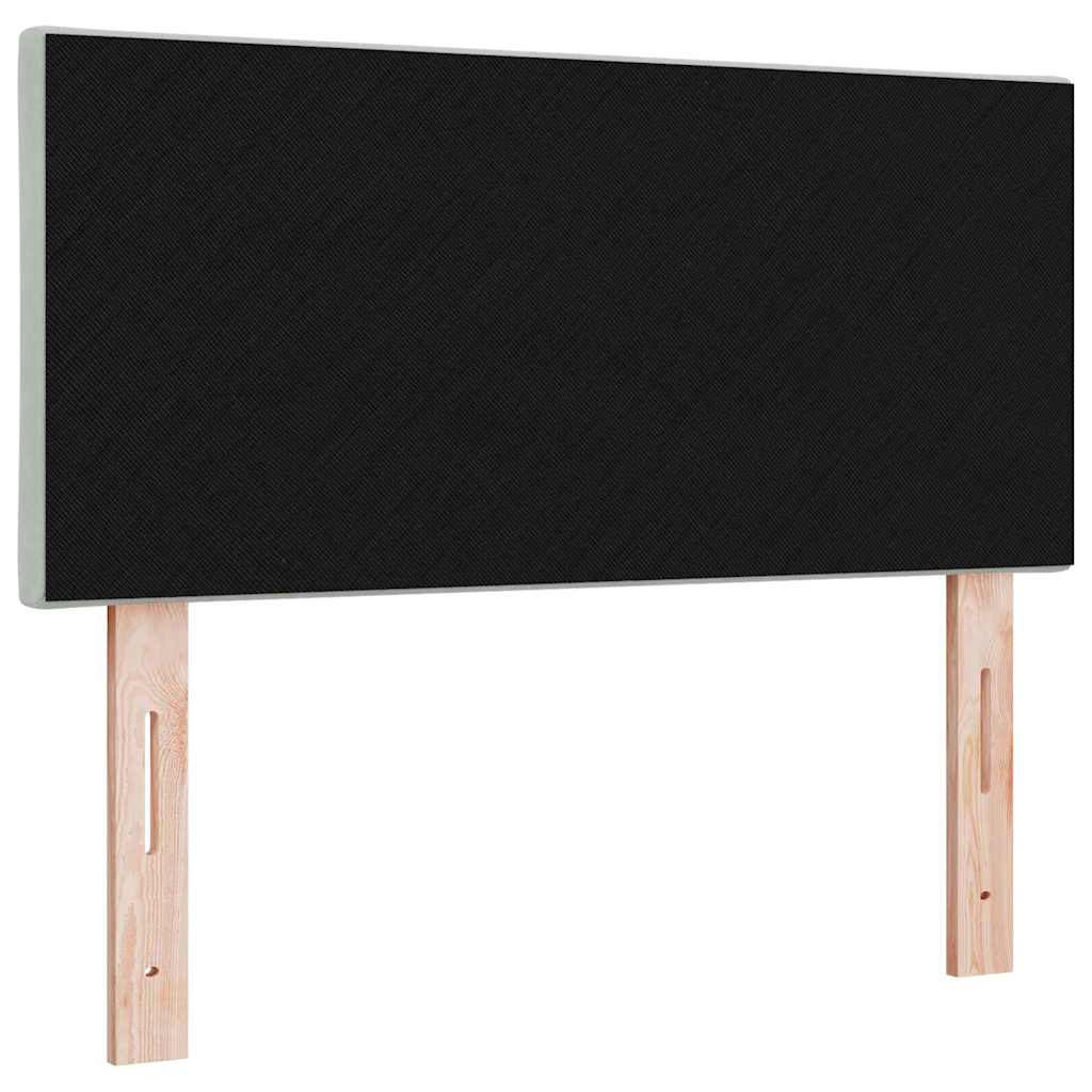 Led-sengegavl Med Led -strimmellys Manuel Lysegrå 90 Cm Fløjl - Billede 7