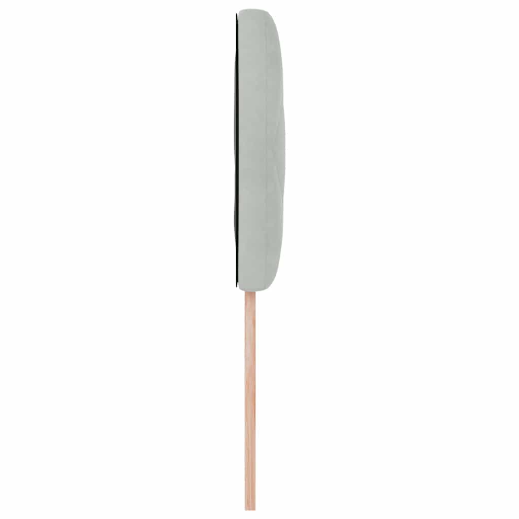Led-sengegavl Med Led -strimmellys Manuel Lysegrå 90 Cm Fløjl - Billede 6
