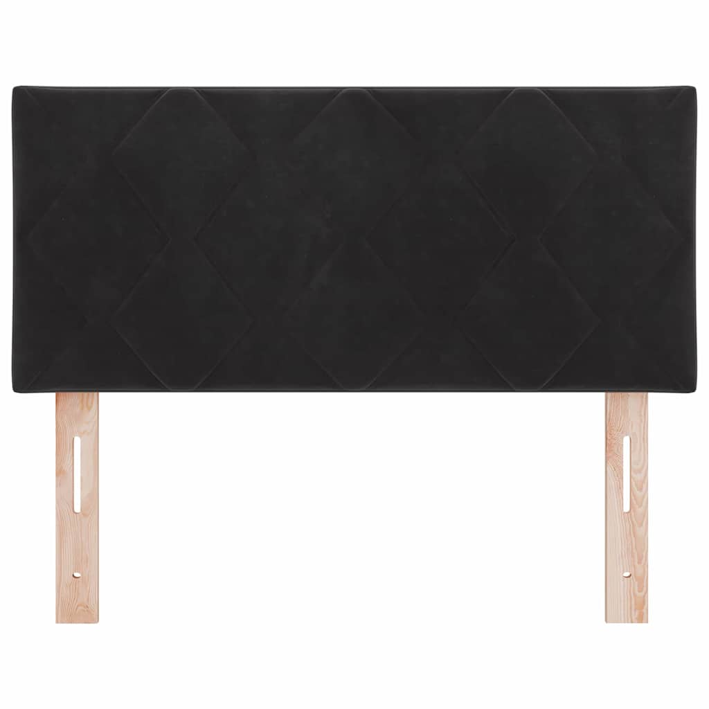 Led-sengegavl Med Led -strimmellys Geometric Sort 90 Cm Fløjl - Billede 5