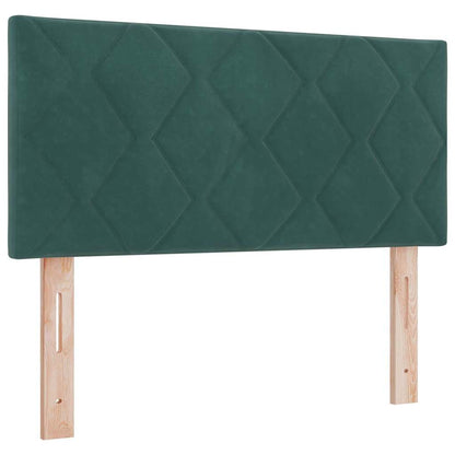 Led-sengegavl Med Led -strimmellys Mørkegrøn 90 Cm Fløjl - Billede 2