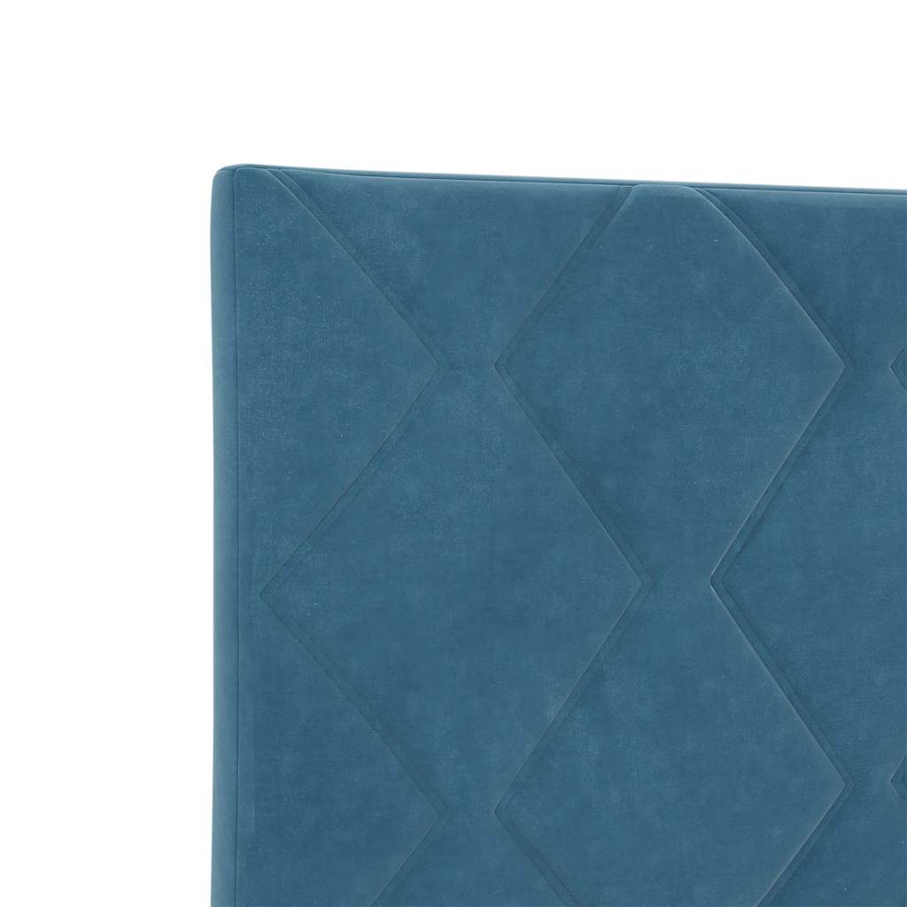 Led-sengegavl Med Led -strimmellys Mørkeblå 100 Cm Fløjl - Billede 8