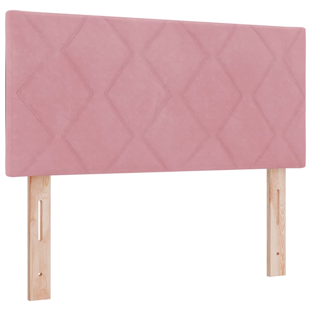 Led-sengegavl Med Led -strimmellys Lyserød 100 Cm Fløjl - Billede 2