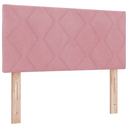 Led-sengegavl Med Led -strimmellys Lyserød 100 Cm Fløjl - Billede 2