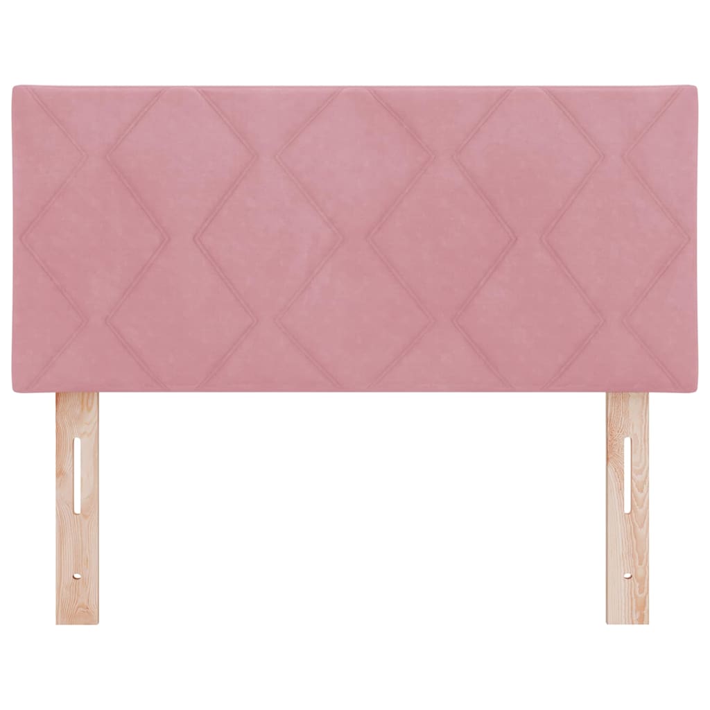 Led-sengegavl Med Led -strimmellys Lyserød 100 Cm Fløjl - Billede 6