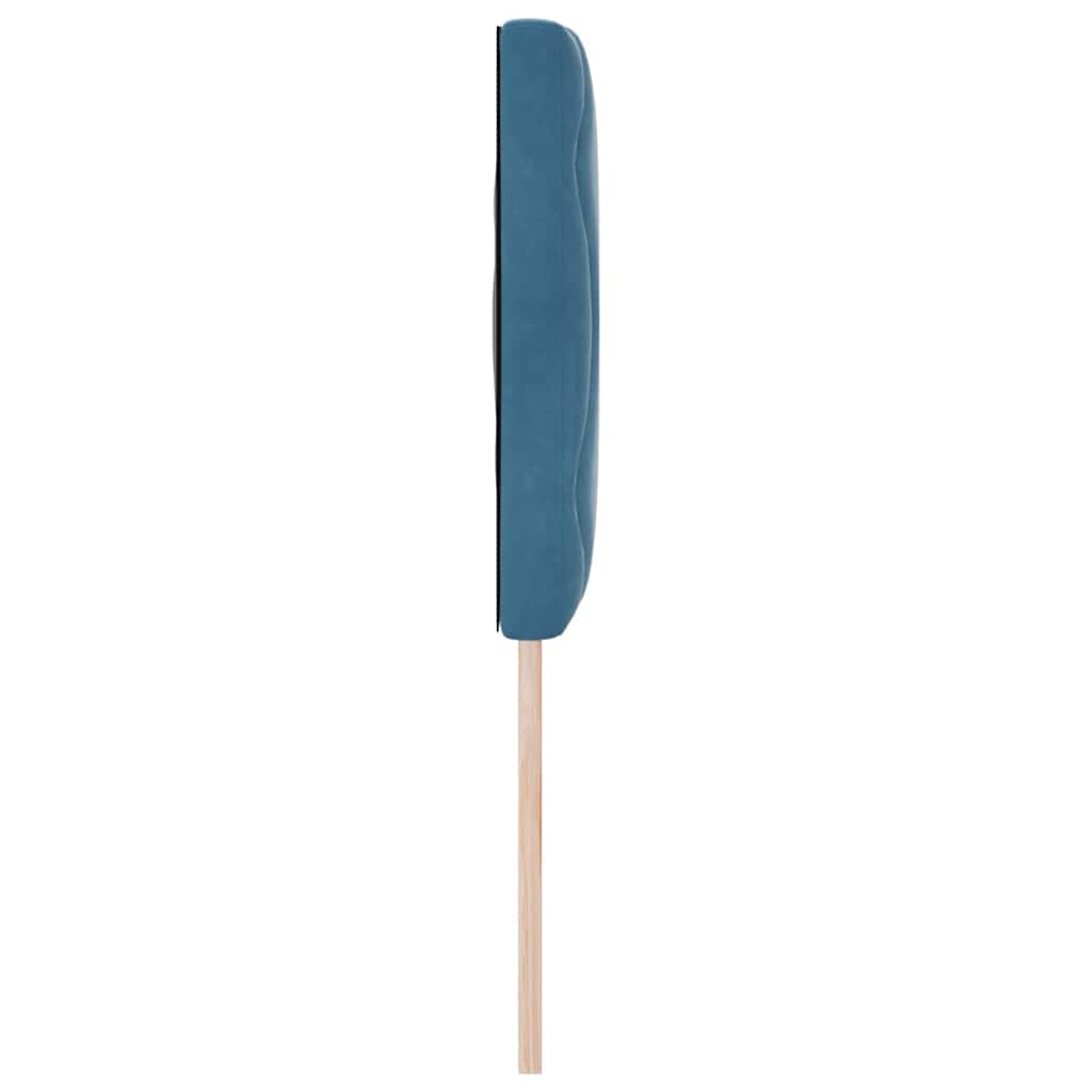 Led-sengegavl Med Led -strimmellys Mørkeblå 144 Cm Fløjl - Billede 7
