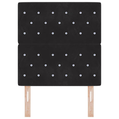 Led Sengegavl Med Led -strimmellys Argyle Sort 80 Cm Fløjl - Billede 5