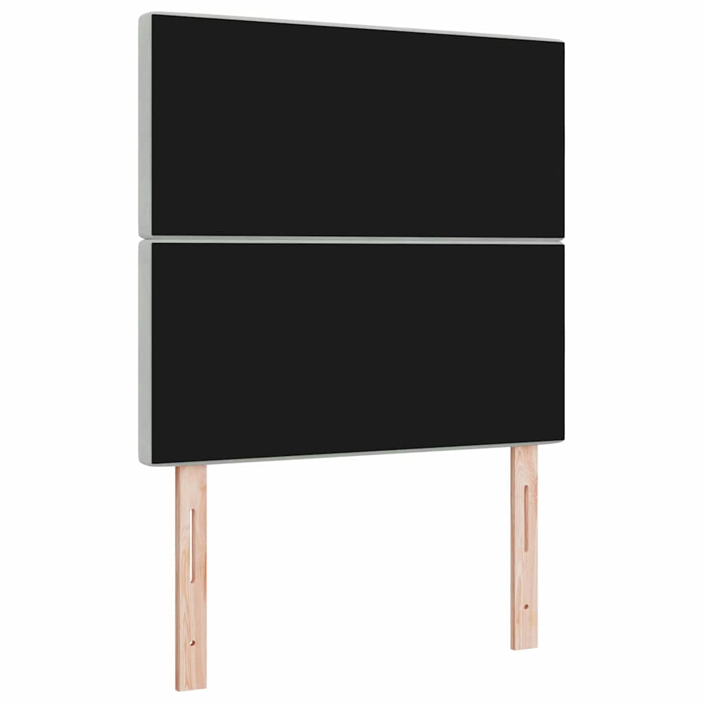Led Sengegavl Med Led -strimmellys Argyle Lysegrå 100 Cm Fløjl - Billede 7