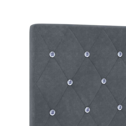 Led Sengegavl Med Led -strimmellys Argyle Mørkegrå 100 Cm Fløjl - Billede 8