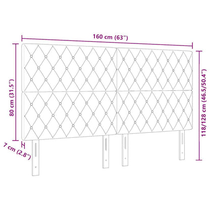 Led Sengegavl Med Led -strimmellys Argyle Sort 80 Cm Fløjl - Billede 11