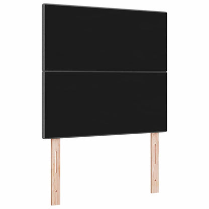 Led Sengegavl Med Led -strimmellys Mørkegrå 80 Cm Stof - Billede 8