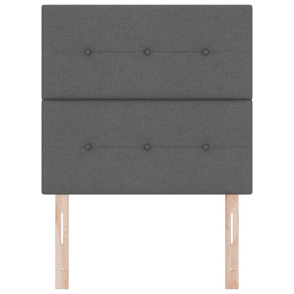 Led Sengegavl Med Led -strimmellys Mørkegrå 80 Cm Stof - Billede 6