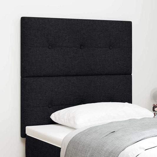 Led Sengegavl Med Led -strimmellys Sort 100 Cm Stof - Hovedbillede