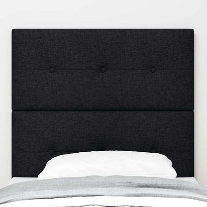 Led Sengegavl Med Led -strimmellys Sort 100 Cm Stof - Billede 4