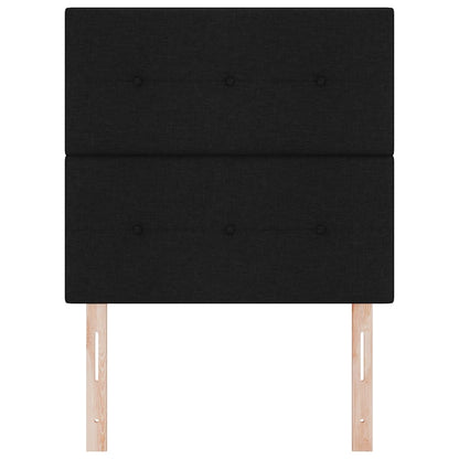 Led Sengegavl Med Led -strimmellys Sort 100 Cm Stof - Billede 6