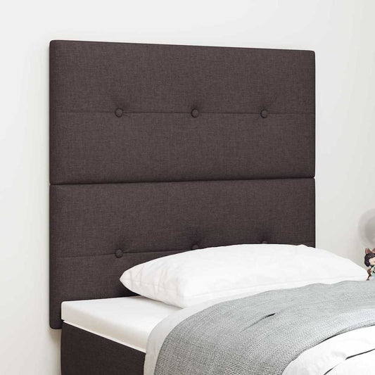 Led Sengegavl Med Led -strimmellys Mørk Brun 100 Cm Stof - Hovedbillede