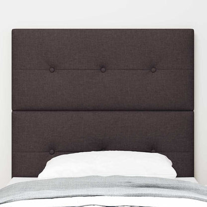 Led Sengegavl Med Led -strimmellys Mørk Brun 100 Cm Stof - Billede 4