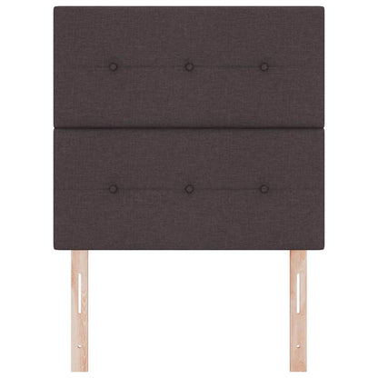 Led Sengegavl Med Led -strimmellys Mørk Brun 100 Cm Stof - Billede 6