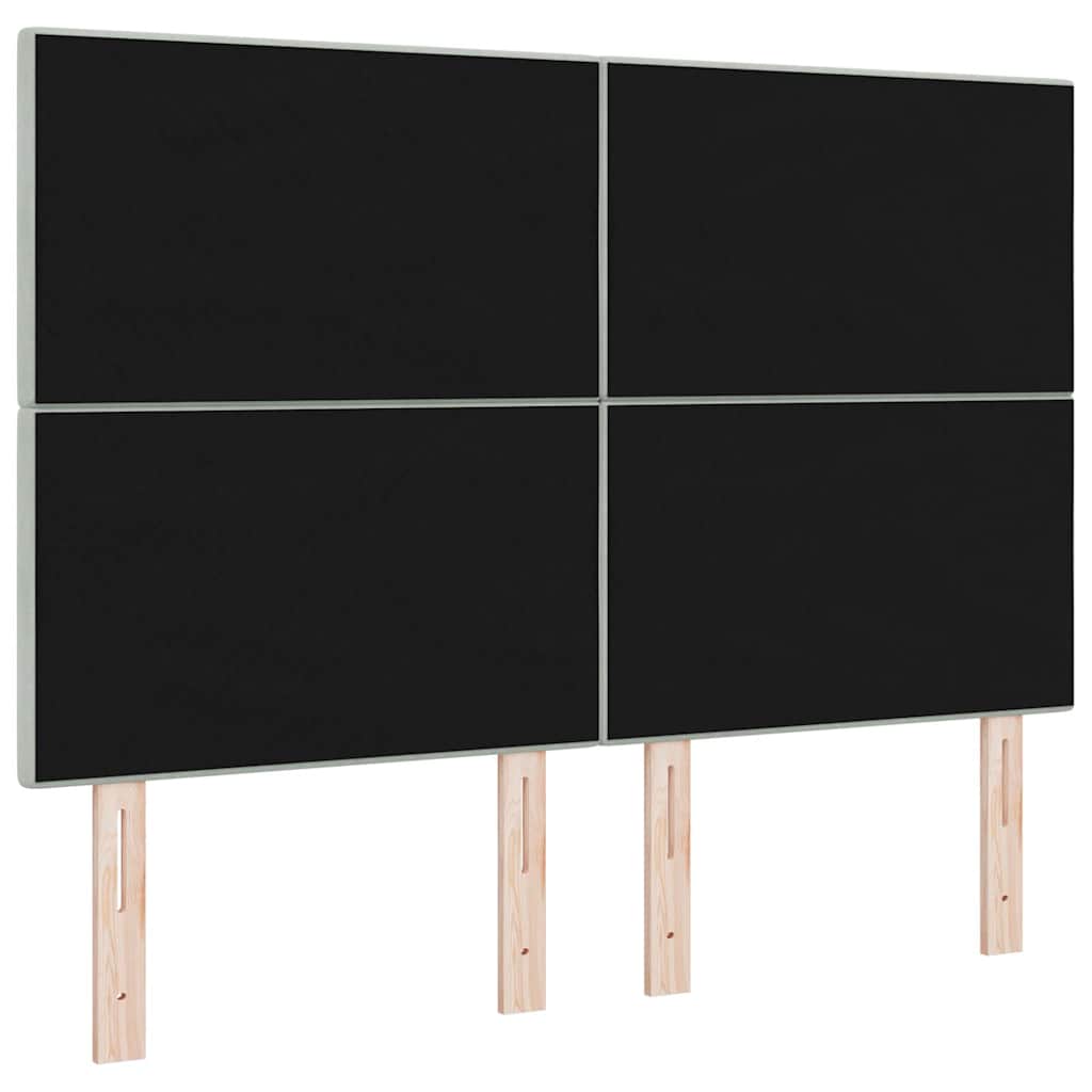 Hovedgærde Med Led -strimmellys Lysegrå 72 Cm Fløjl - Billede 8